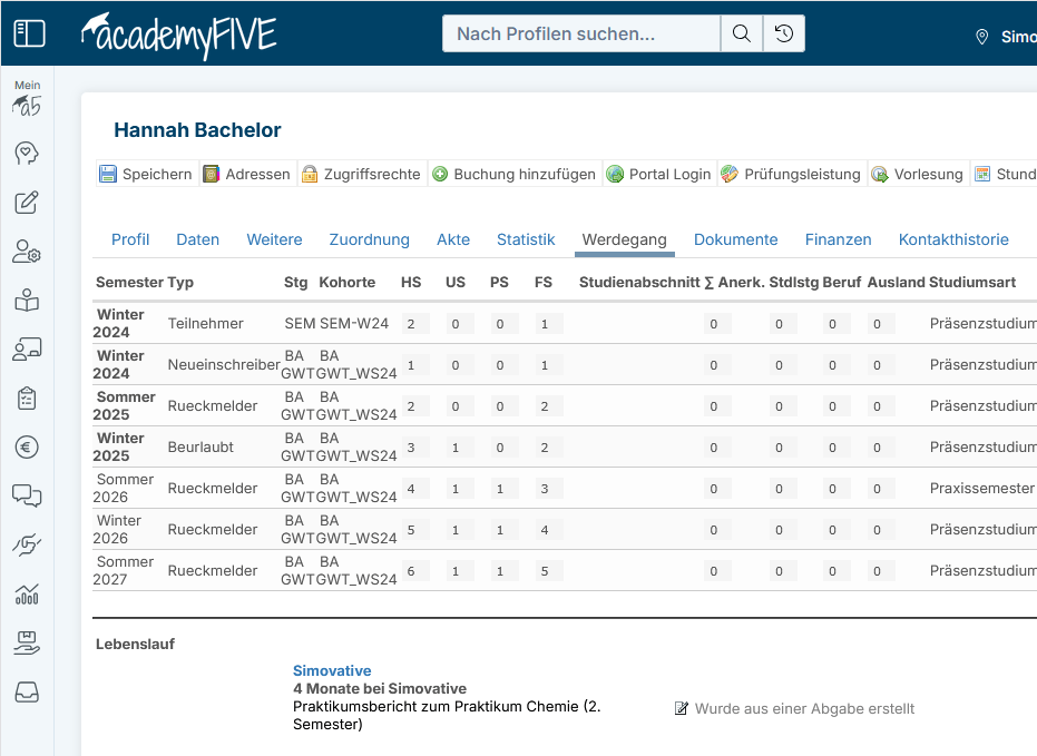 3_Studierendenverwaltung Werdegang